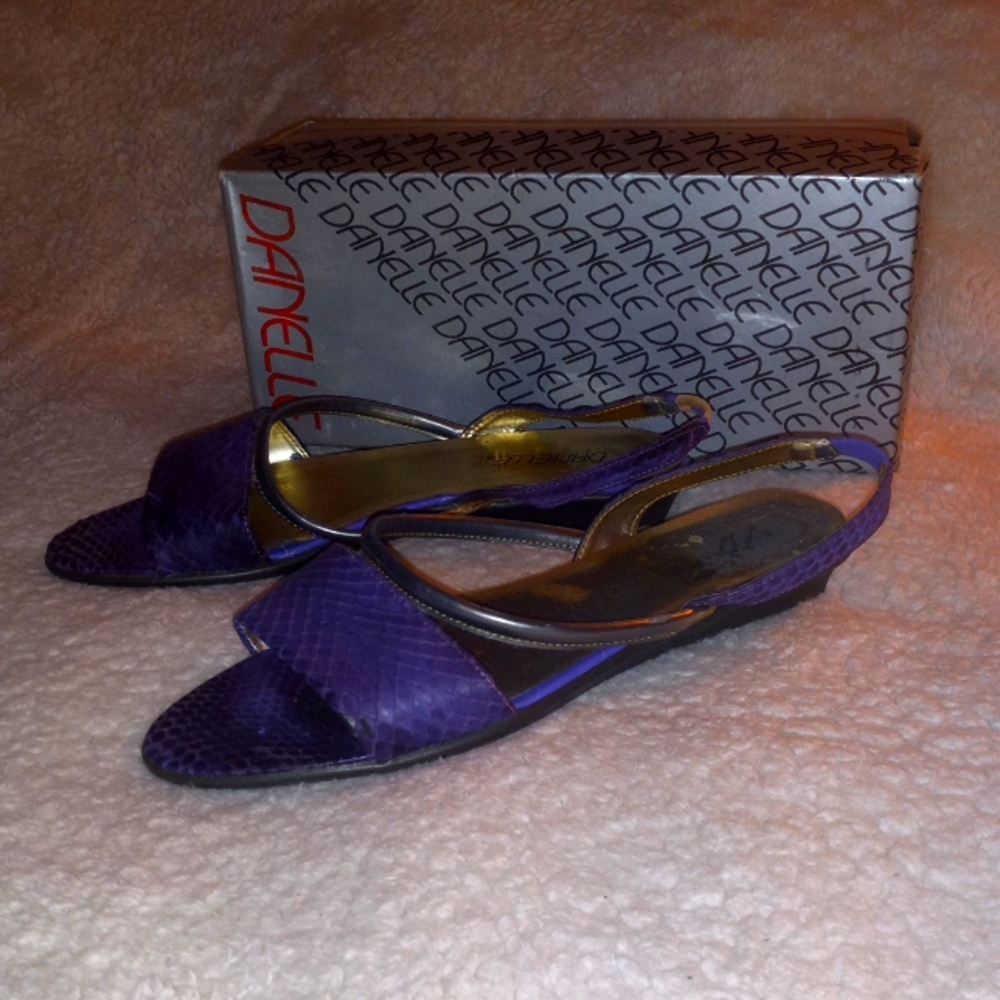 Purple Sandals 1/2 Wedge